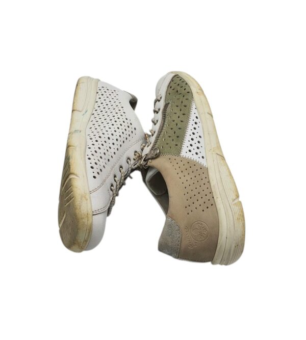 Adidasi dama Rieker 39, imitatie de piele, alb gri - imagine 4