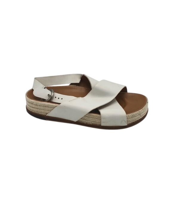 Sandale dama Kin 41, piele, alb - imagine 1