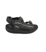 Sandale barbati Walkmaxx 44, material textil, imitatie de piele, negru