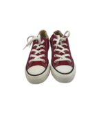 Tenisi dama Converse 36, material textil, visiniu - imagine 3