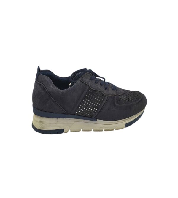 Adidasi dama Tamaris 39, piele intoarsa , negru - imagine 1