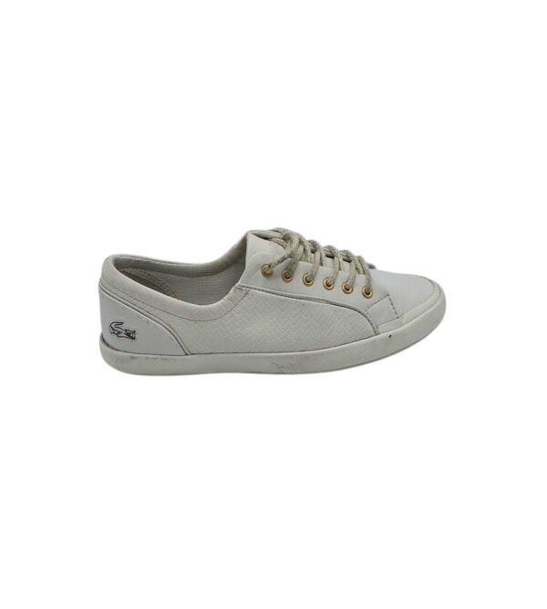 Tenisi dama Lacoste 39, piele, alb - imagine 1