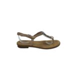 Sandale dama Rieker 37, imitatie de piele, bej