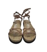 Sandale dama 40, piele, bej - imagine 3
