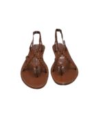 Sandale dama 41, imitatie de piele, maro - imagine 3