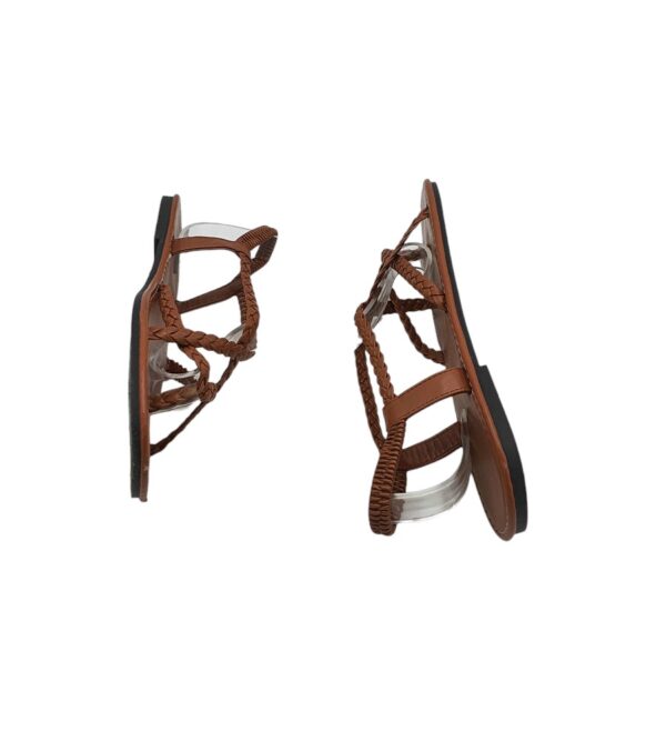 Sandale dama  41, imitatie de piele, maro - imagine 4
