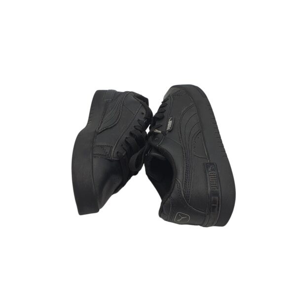 Adidasi dama Puma 37, imitatie de piele, negru - imagine 4