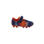 Adidasi copii Vty 31, imitatie de piele, albastru portocaliu