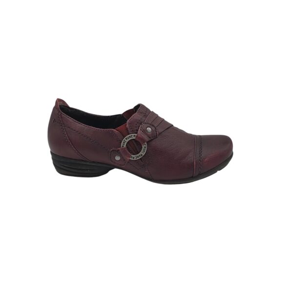 Pantofi dama Jana 39, piele, visiniu - imagine 1