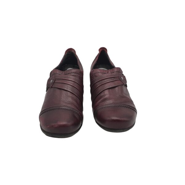 Pantofi dama Jana 39, piele, visiniu - imagine 3