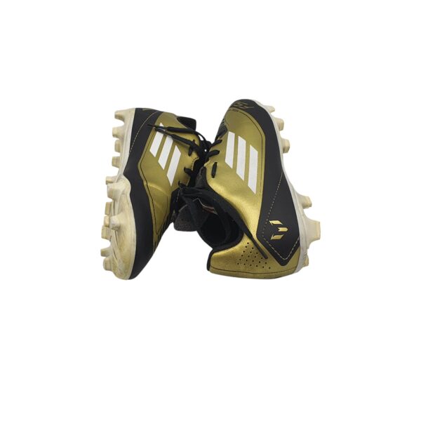 Adidasi copii Adidas 34, imitatie de piele, negru auriu - imagine 4
