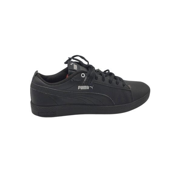 Adidasi dama Puma 37, imitatie de piele, negru - imagine 1