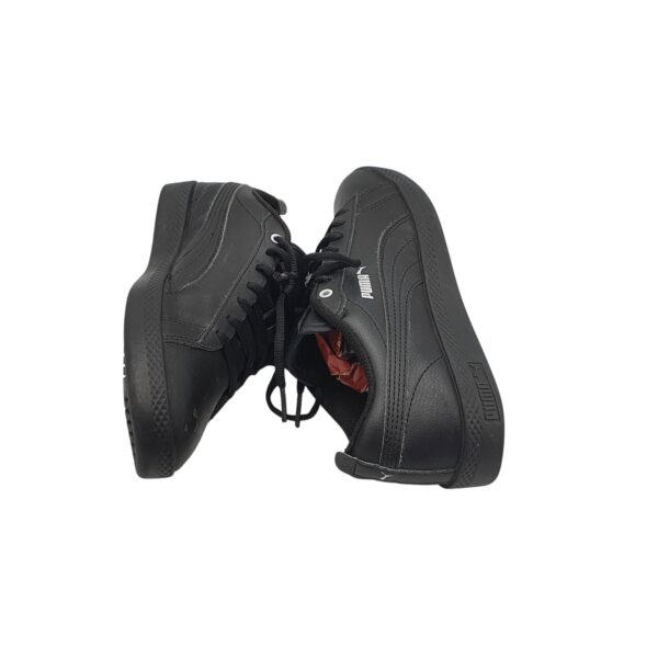 Adidasi dama Puma 37, imitatie de piele, negru - imagine 4
