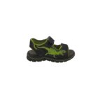 Sandale copii Ricosta 25, imitatie de piele, negru verde