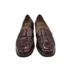 Mocasini dama CD 40, piele, imitatie de piele, visiniu - imagine 3