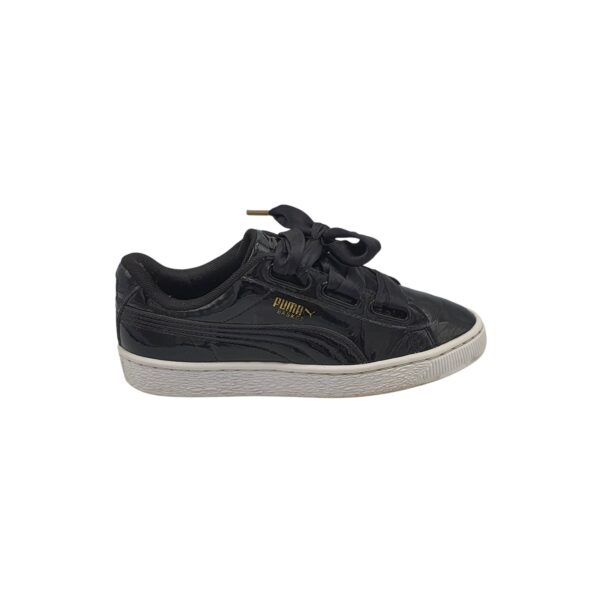 Adidasi dama Puma 37, imitatie de piele, negru - imagine 1