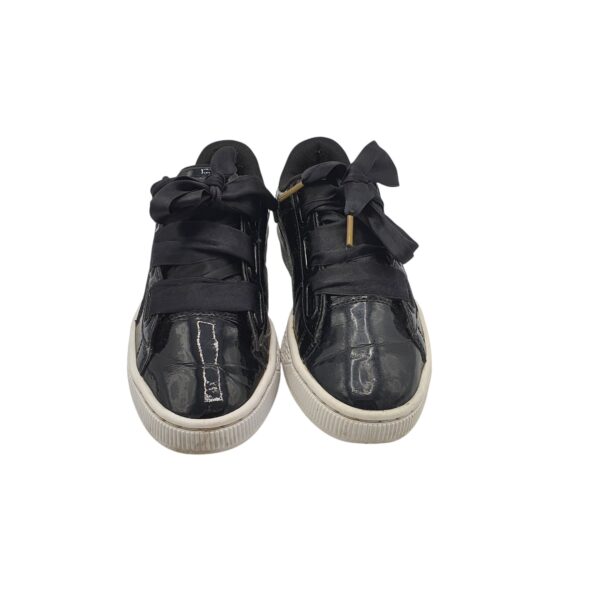 Adidasi dama Puma 37, imitatie de piele, negru - imagine 3
