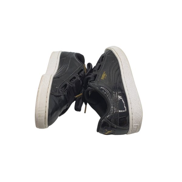 Adidasi dama Puma 37, imitatie de piele, negru - imagine 4