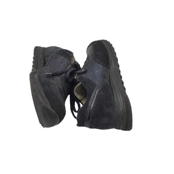 Adidasi dama Waldlaufer 40, piele, imitatie de piele ,albastru negru - imagine 4