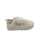 Tenisi dama Sport 36, material textil, imitatie de piele, alb