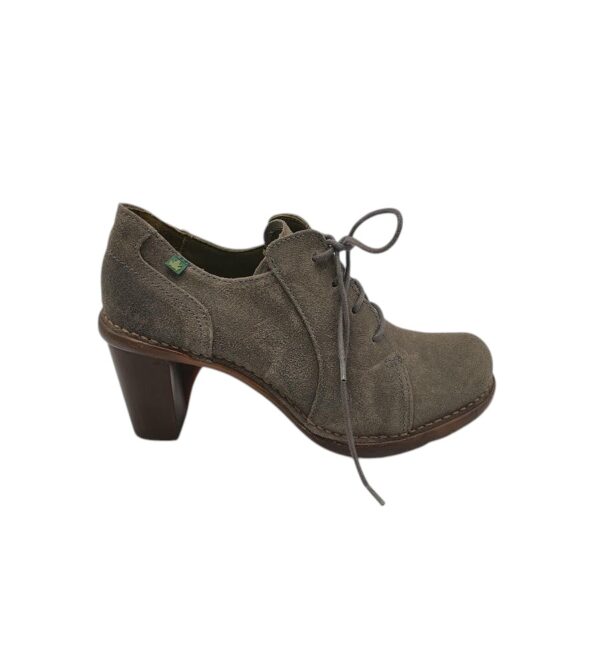 Pantofi dama El Naturalista 40, piele intoarsa, gri - imagine 1