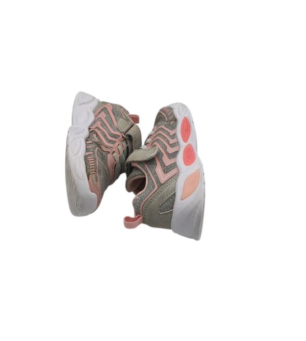 Adidasi copii 26, material textil, gri roz - imagine 4