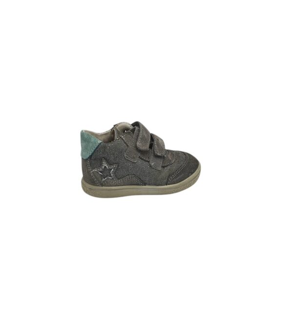 Adidasi copii Pepino 22, piele intoarsa, material textil, gri - imagine 1