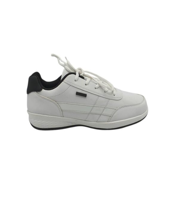 Adidasi barbati Fashion 45, imitatie de piele, alb - imagine 1