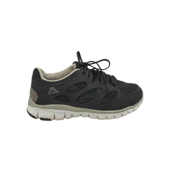Adidasi dama Kappa 38, imitatie de piele, negru - imagine 1