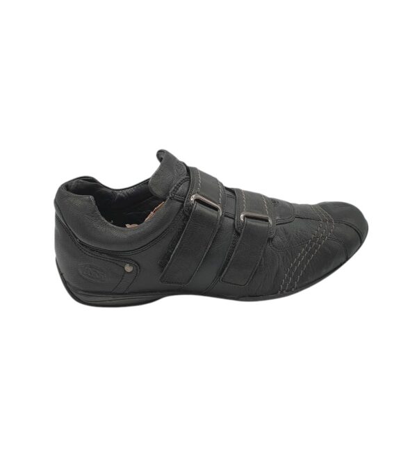 Adidasi barbati Am 43, piele, imitatie de piele, negru - imagine 1