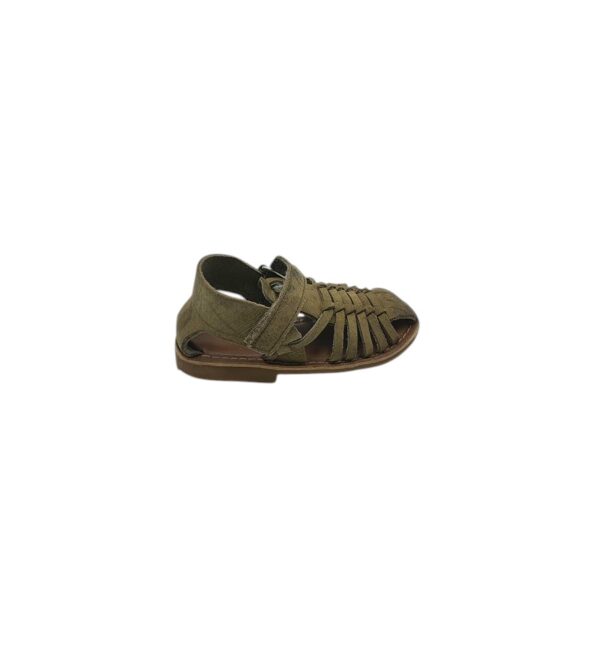 Sandale copii 25, piele, bej - imagine 1