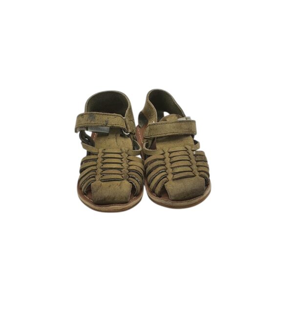 Sandale copii 25, piele, bej - imagine 3