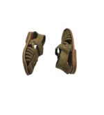 Sandale copii 25, piele, bej - imagine 4