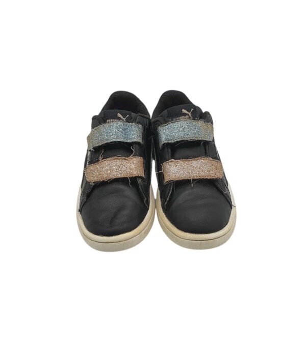 Adidasi copii Puma 28, imitatie de piele, negru - imagine 3