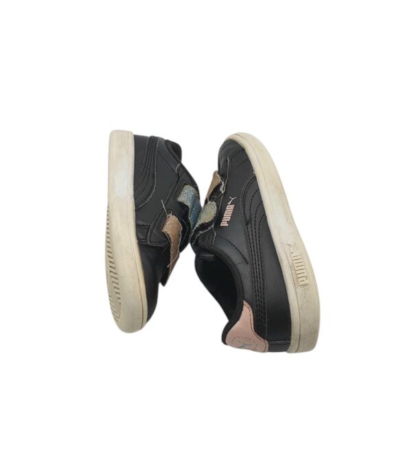 Adidasi copii Puma 28, imitatie de piele, negru - imagine 4