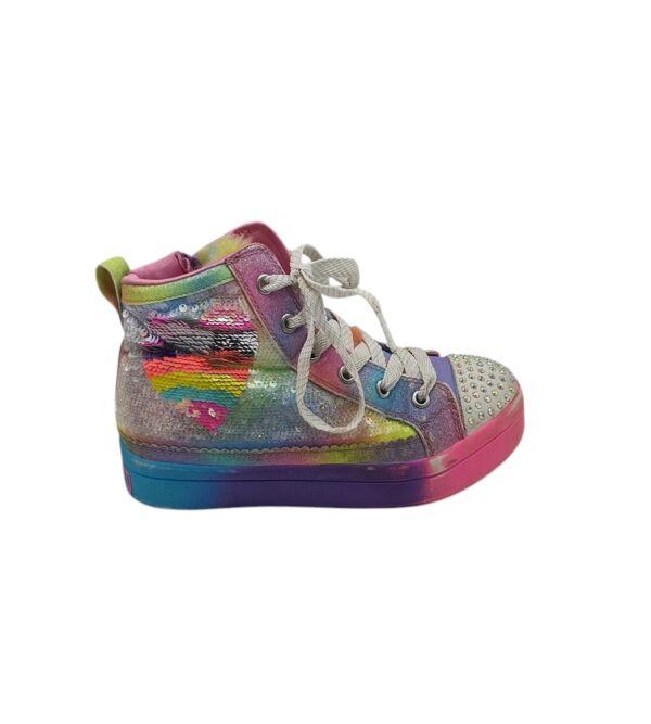 Tenisi copii Skechers 34, material textil, imitatie de piele, multicolor - imagine 1