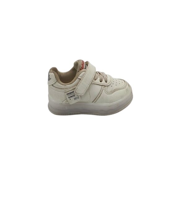Adidasi copii Fashion 25, imitatie de piele, alb - imagine 1