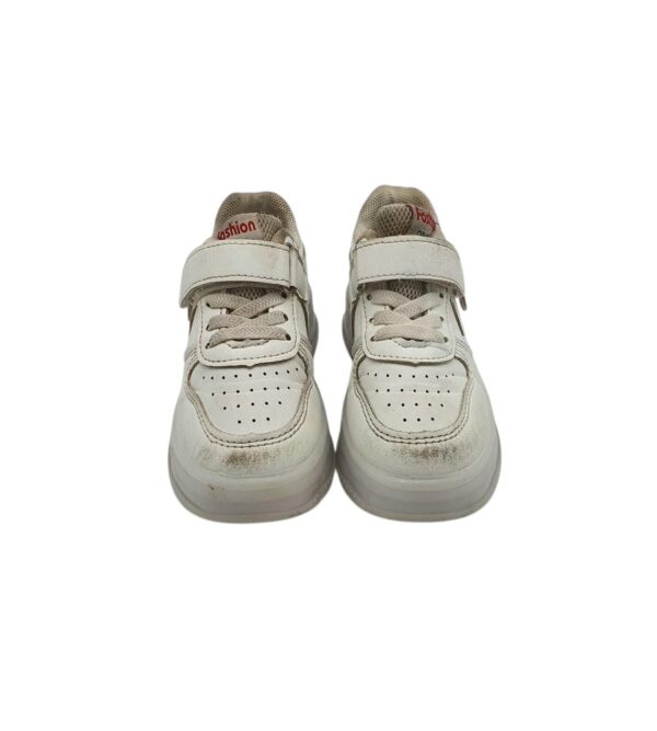 Adidasi copii Fashion 25, imitatie de piele, alb - imagine 3