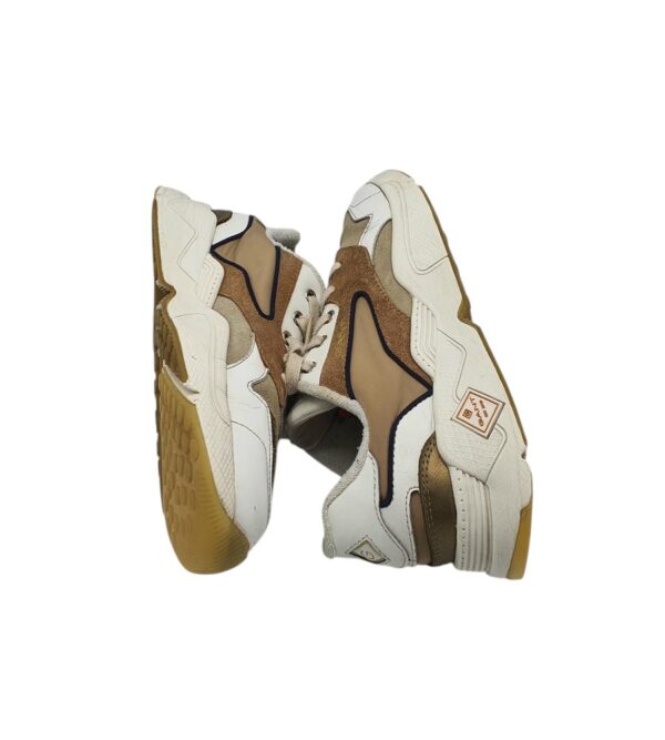 Adidasi dama Gant 39, piele, piele intoarsa, alb maro - imagine 4