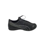 Adidasi dama Puma 38, imitatie de piele, negru - imagine 2