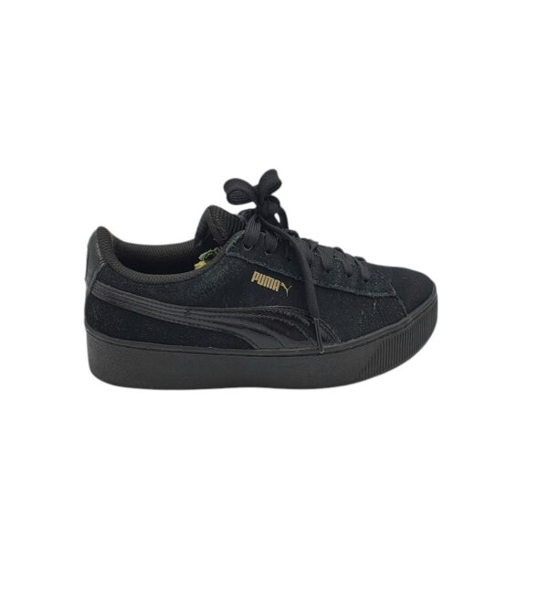 Adidasi dama Puma 37, piele intoarsa, imitatie de piele, negru - imagine 1