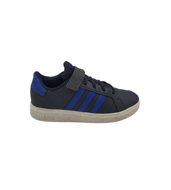 Adidasi copii Adidas 38, imitatie de piele, albastru - imagine 1