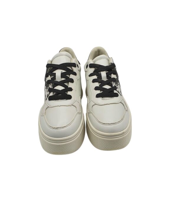 Adidasi dama Bershka 37, imitatie de piele, alb - imagine 3