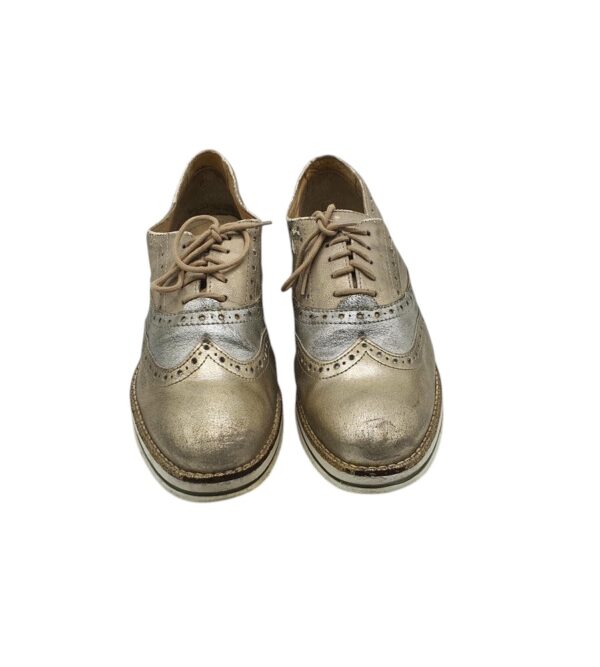 Pantofi dama Varese 38, piele, imitatie de piele, auriu - imagine 3