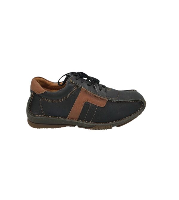 Pantofi barbati Memphis 46, piele, negru maro - imagine 1
