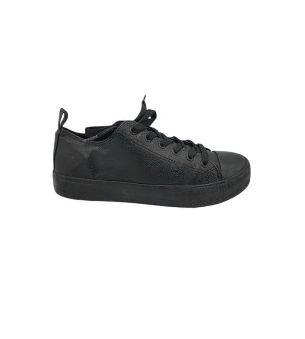 Tenisi barbati Primark 40, imitatie de piele, negru - imagine 1