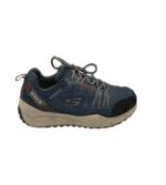 Adidasi barbati Skechers 42, piele intoarsa, material textil, albastru