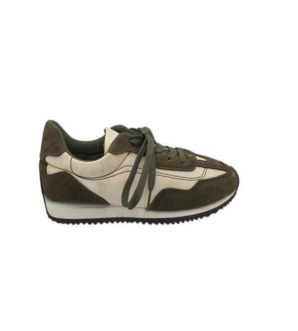 Adidasi barbati 40, material textil, alb verde - imagine 1