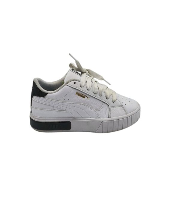 Adidasi dama Puma 37, piele, imitatie de piele, alb negru - imagine 1