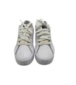 Adidasi dama Puma 37, piele, imitatie de piele, alb negru - imagine 3
